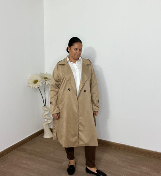 Gabardina Antelina Marrón