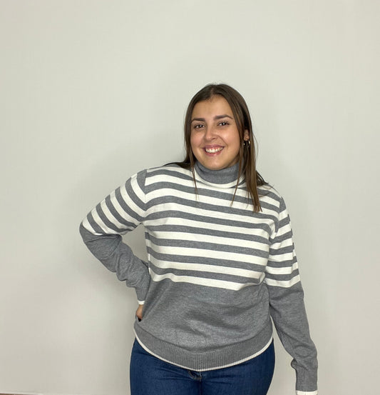 Jersey Cuello Cisne Gris